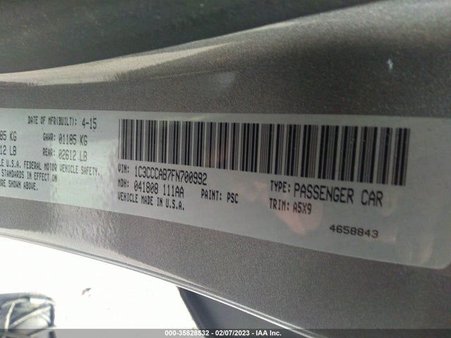Chrysler 200 Limited 2015 1C3CCCAB7FN700992 Image 9