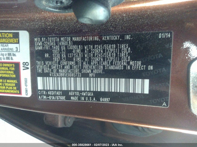 2014 Toyota Venza, VIN: 4T3ZA3BB5EU085733