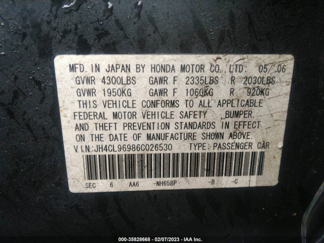 JH4CL96986C026530 Acura Tsx Navi