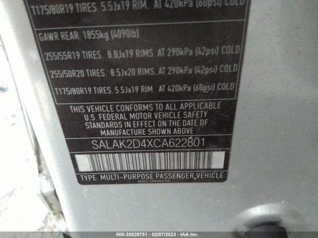 Land Rover Lr4 Lux 2012 SALAK2D4XCA622801 Image 9