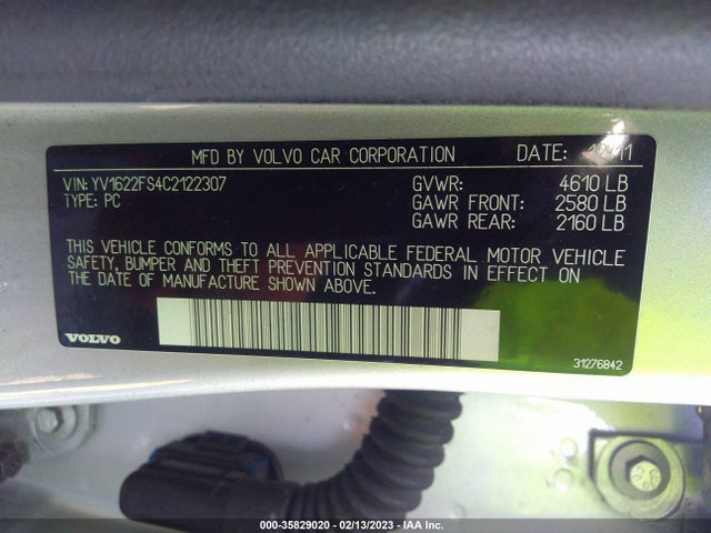Volvo S60 2012 YV1622FS4C2122307 Image 10