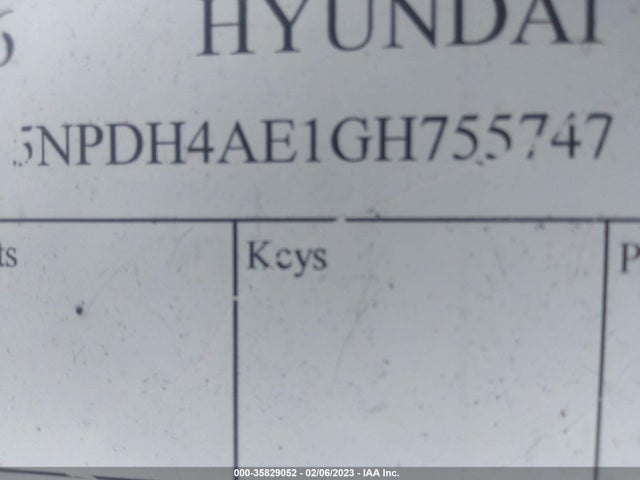 Hyundai ELANTRA SE 2016 5NPDH4AE1GH755747 Image 10