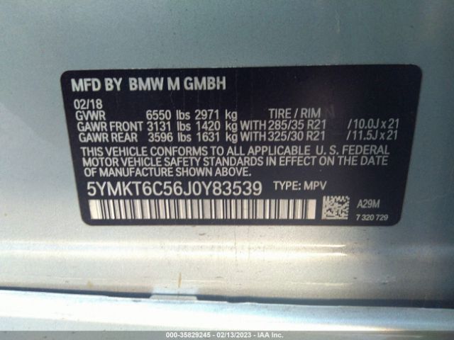 5YMKT6C56J0Y83539 BMW X5 M