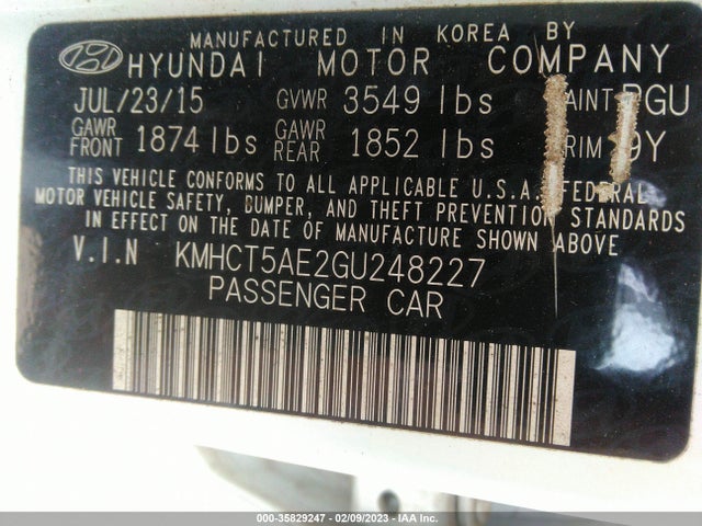 Hyundai ACCENT SE 2016 KMHCT5AE2GU248227 Image 10