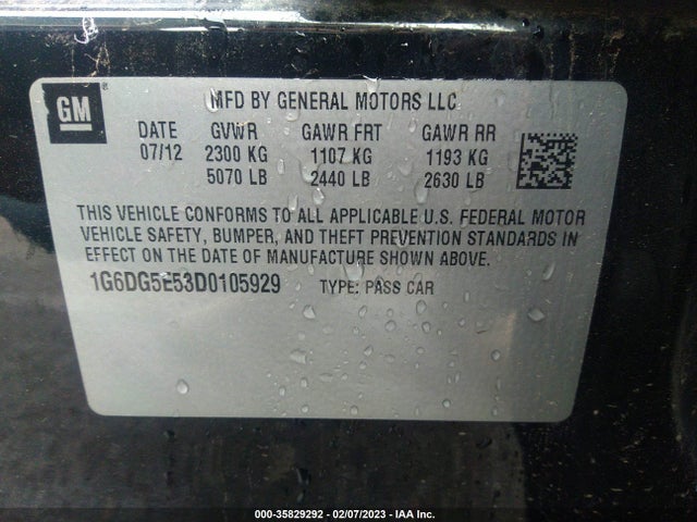 Cadillac Cts Sedan Luxury 2013 1G6DG5E53D0105929 Image 11
