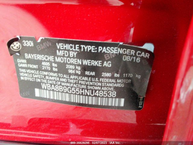 WBA8B9G55HNU48538 BMW 3 Series 330i