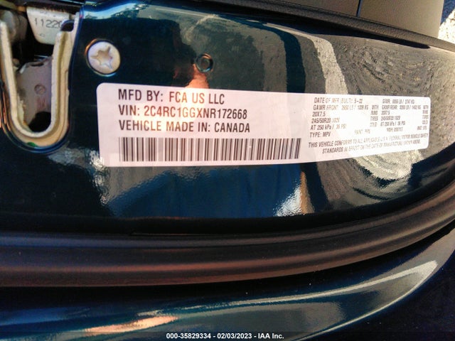 2022 Chrysler Pacifica, VIN: 2C4RC1GGXNR172668