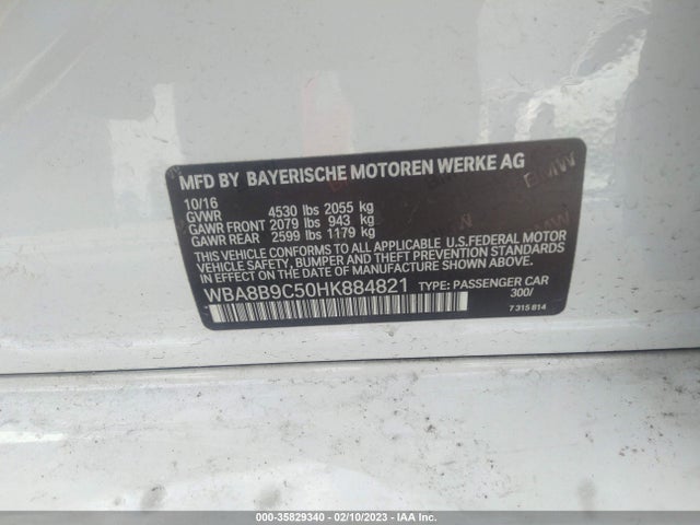 BMW 3 Series 330i 2017 WBA8B9C50HK884821 Image 9