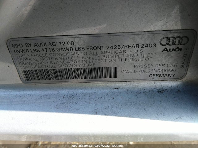 WAUJF78K69N048990 Audi A4 2.0t Prem