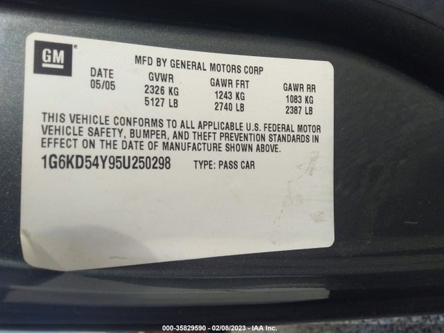 Cadillac Deville 2005 1G6KD54Y95U250298 Image 10