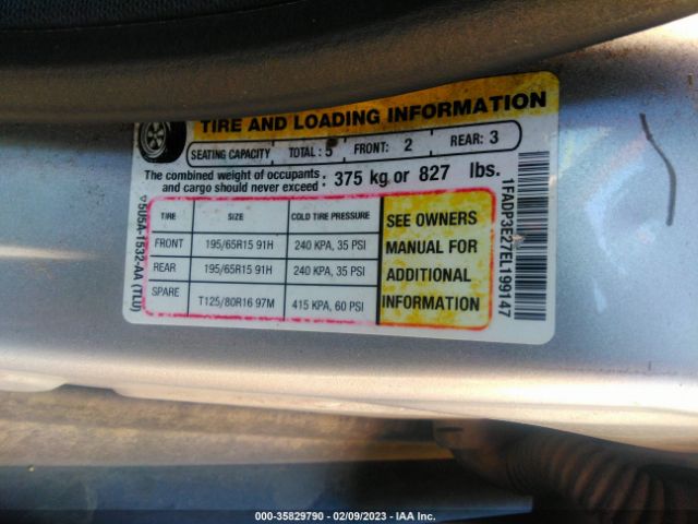 1FADP3E27EL199147 Ford FOCUS S