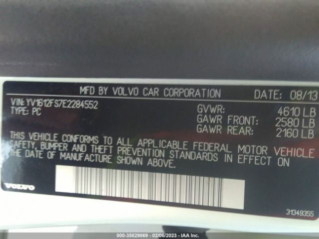 YV1612FS7E2284552 Volvo S60 T5