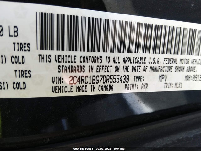 2C4RC1BG7DR555439 Chrysler Town & Country Touring