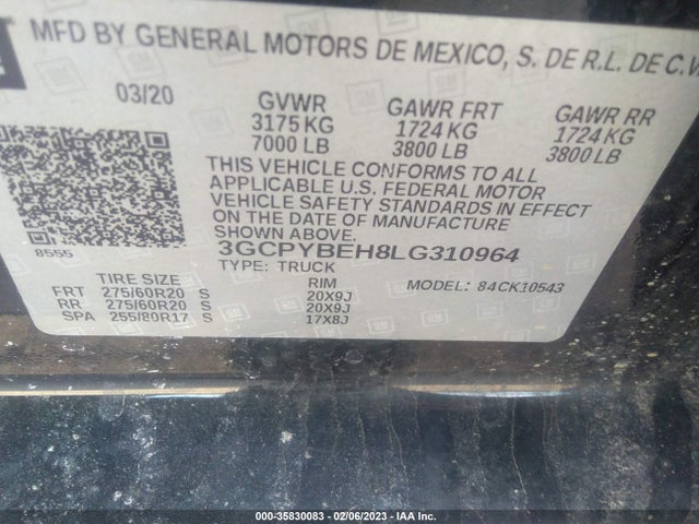 Chevrolet Silverado 1500 Custom 2020 3GCPYBEH8LG310964 Image 9