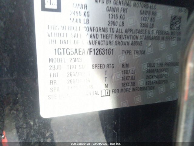 1GTG5AEA7F1263161 GMC Canyon 2wd