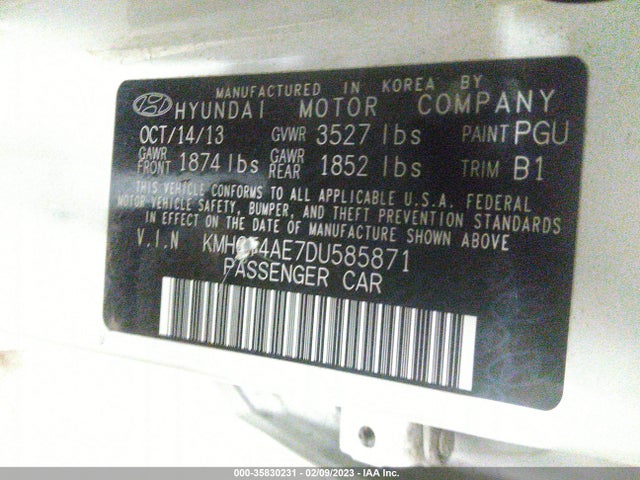Hyundai ACCENT GLS 2013 KMHCT4AE7DU585871 Image 10