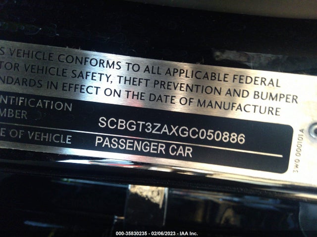 2016 Bentley Continental GT, VIN: SCBGT3ZAXGC050886
