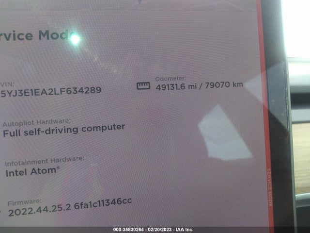 Tesla Model 3 Standard Range 2020 5YJ3E1EA2LF634289 Image 8