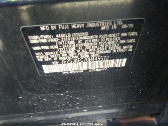 JF2SJAFC7GH445572 Subaru Forester 2.5i Premium