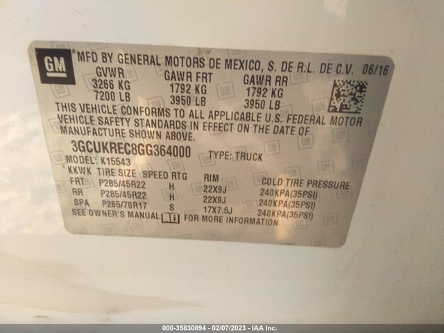 Chevrolet Silverado 1500 Lt 2016 3GCUKREC8GG364000 Image 11