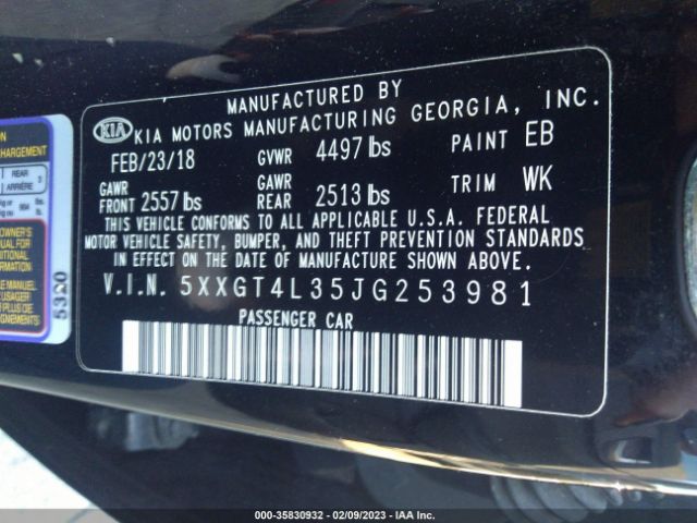 5XXGT4L35JG253981 KIA Optima S