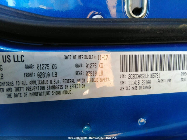 2C3CCARG8JH165791 Chrysler 300 Touring