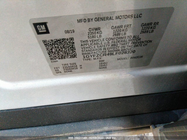 Cadillac XT4 2020 1GYFZCR49LF028320 Image 9