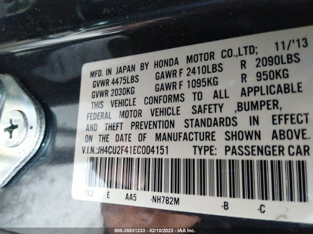 2014 Acura TSX, VIN: JH4CU2F41EC004151