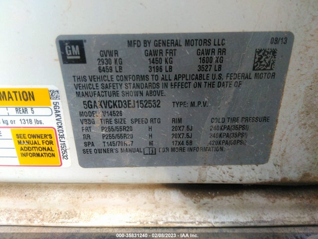 Buick Enclave Premium 2014 5GAKVCKD3EJ152532 Image 10