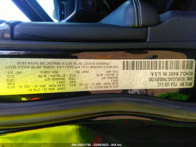 1C4RJGAG7N8585130 Jeep Grand Cherokee Altitude