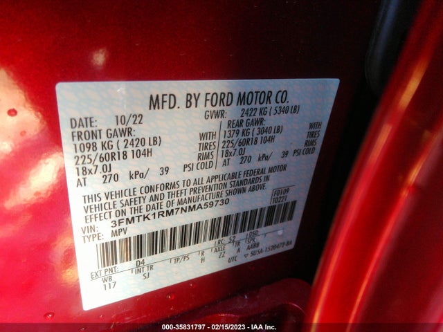2022 Ford Mustang, VIN: 3FMTK1RM7NMA59730