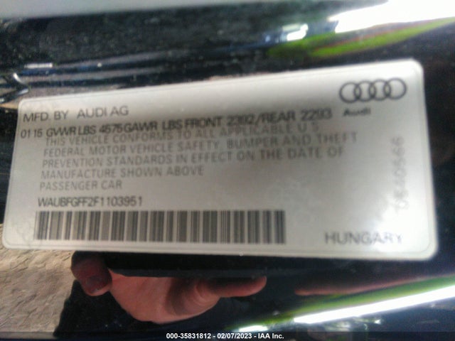 WAUBFGFF2F1103951 Audi S3/a3 2.0t Premium