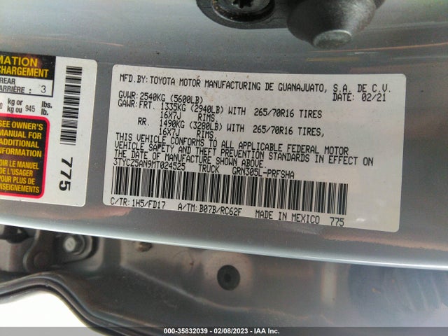 2021 Toyota Tacoma, VIN: 3TYCZ5AN9MT024525