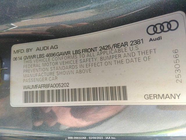 2015 Audi A5, VIN: WAUMFAFR8FA005202
