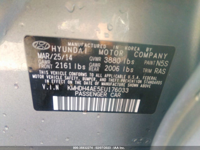 Hyundai ELANTRA SE 2014 KMHDH4AE5EU176033 Image 9