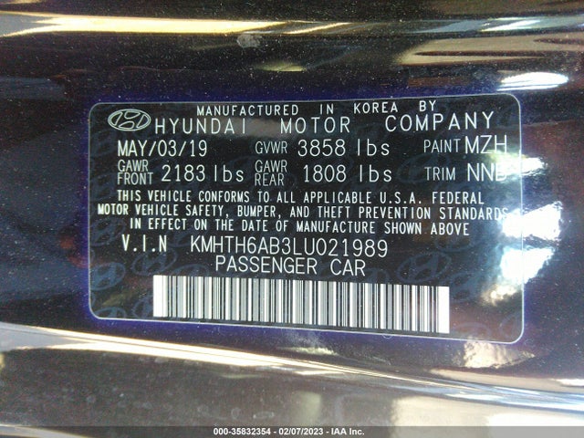 2020 Hyundai Veloster, VIN: KMHTH6AB3LU021989