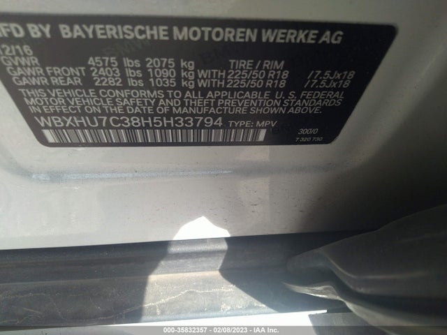 BMW X1 Sdrive28i 2017 WBXHU7C38H5H33794 Image 9