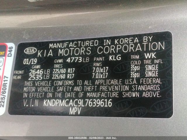 KNDPMCAC9L7639616 KIA Sportage Lx