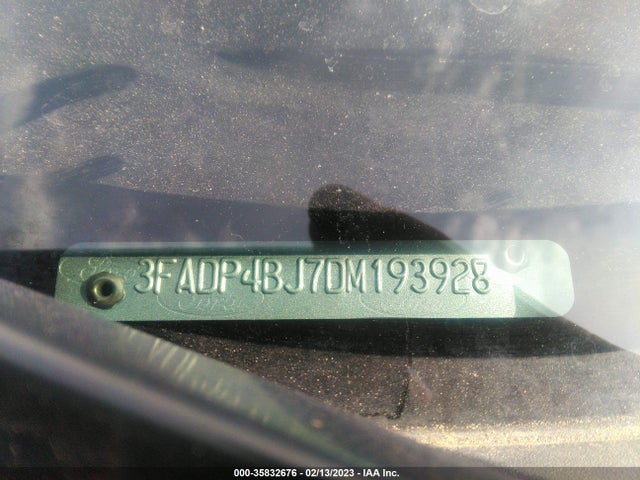 2013 FORD FIESTA SE VIN: 3FADP4BJ7DM193928