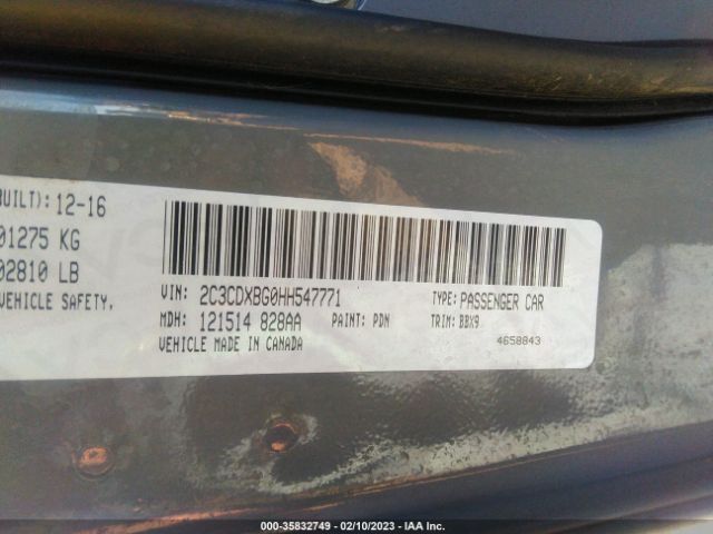 2C3CDXBG0HH547771 Dodge Charger Se