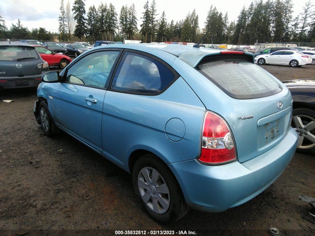 2007 HYUNDAI ACCENT GS VIN: KMHCM36C77U019728