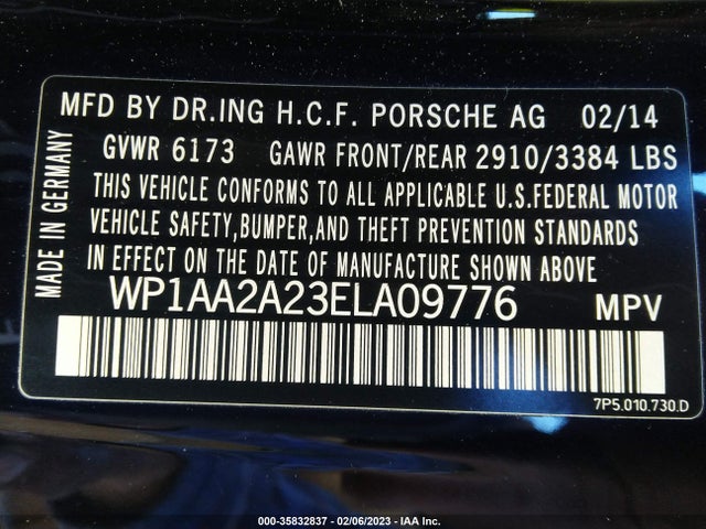 2014 Porsche Cayenne, VIN: WP1AA2A23ELA09776