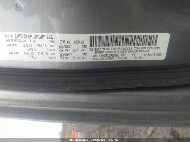 Dodge Grand Caravan Se 30th Anniversary 2014 2C4RDGBGXER369945 Image 9