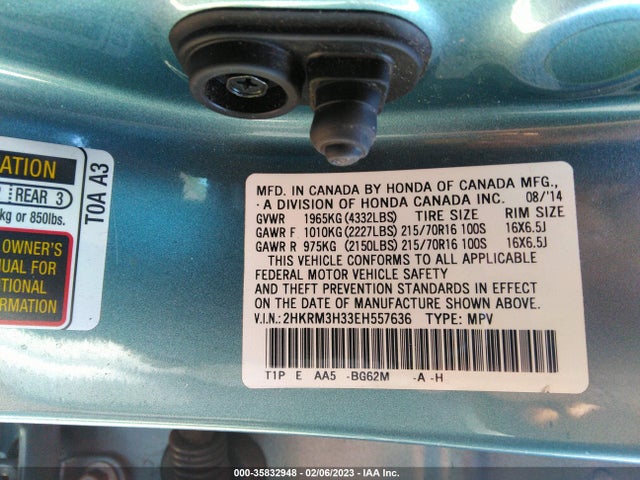 Honda CR-V LX 2014 2HKRM3H33EH557636 Image 9