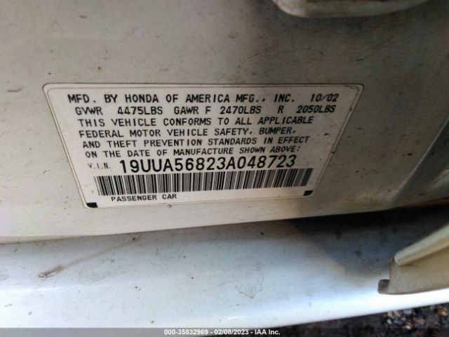 19UUA56823A048723 Acura TL TYPE S