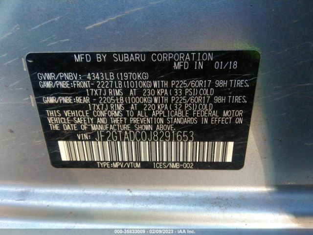 JF2GTADC0J8291653 Subaru Crosstrek Premium