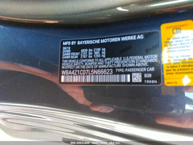 BMW 4 Series 430i 2020 WBA4Z1C07L5N66623 Image 10