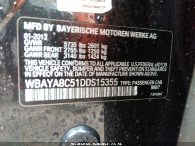 BMW 7 Series 750i 2013 WBAYA8C51DDS15355 Image 10