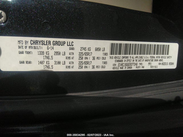 2C4RC1BG6ER377248 Chrysler Town & Country