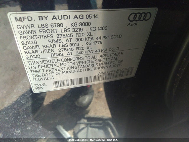 WA1LGAFE3ED020030 Audi Q7 3.0t Premium Plus